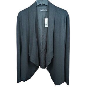 New York & Company Blazer XXL Open Front Women's Jacket Waterfall Drape Design